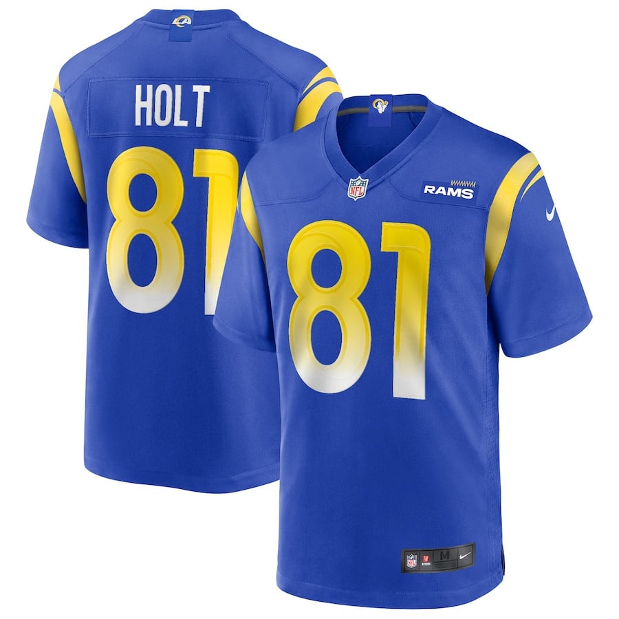 Torry Holt 81 Los Angeles Rams Game Retired Jersey – Royal JS6156