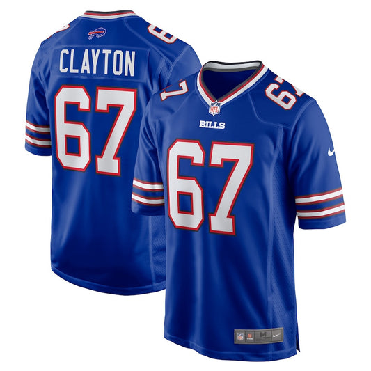 Travis Clayton 67 Buffalo Bills Game Jersey – Royal JS5472
