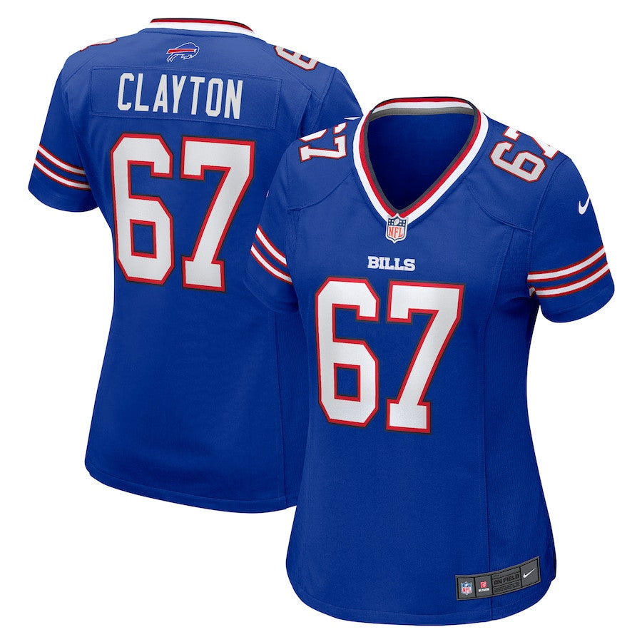 Travis Clayton 67 Buffalo Bills Game Jersey – Royal JS1466