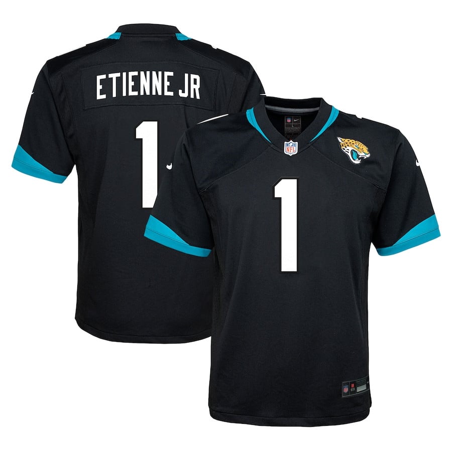 Travis Etienne 1 Jacksonville Jaguars Alternate Player Game Jersey – Black JS1508