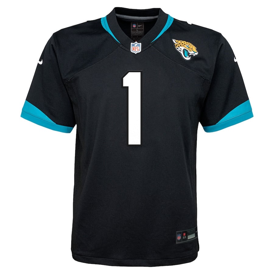 Travis Etienne 1 Jacksonville Jaguars Alternate Player Game Jersey – Black JS1508