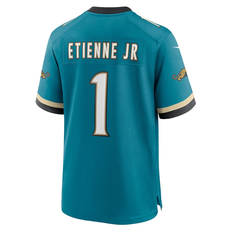 Travis Etienne Jr 1 Jacksonville Jaguars Prowler Throwback Player Game Jersey – Teal JS3856