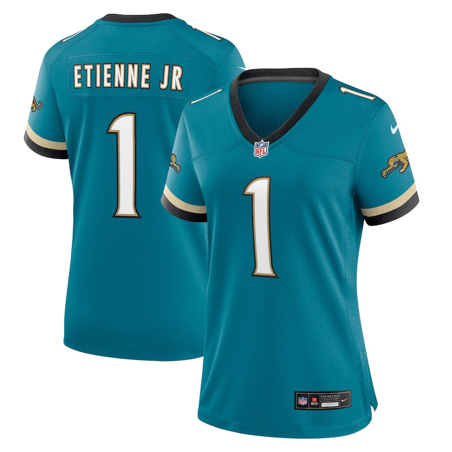 Travis Etienne Jr 1 Jacksonville Jaguars Prowler Throwback Game Jersey – Teal JS5158