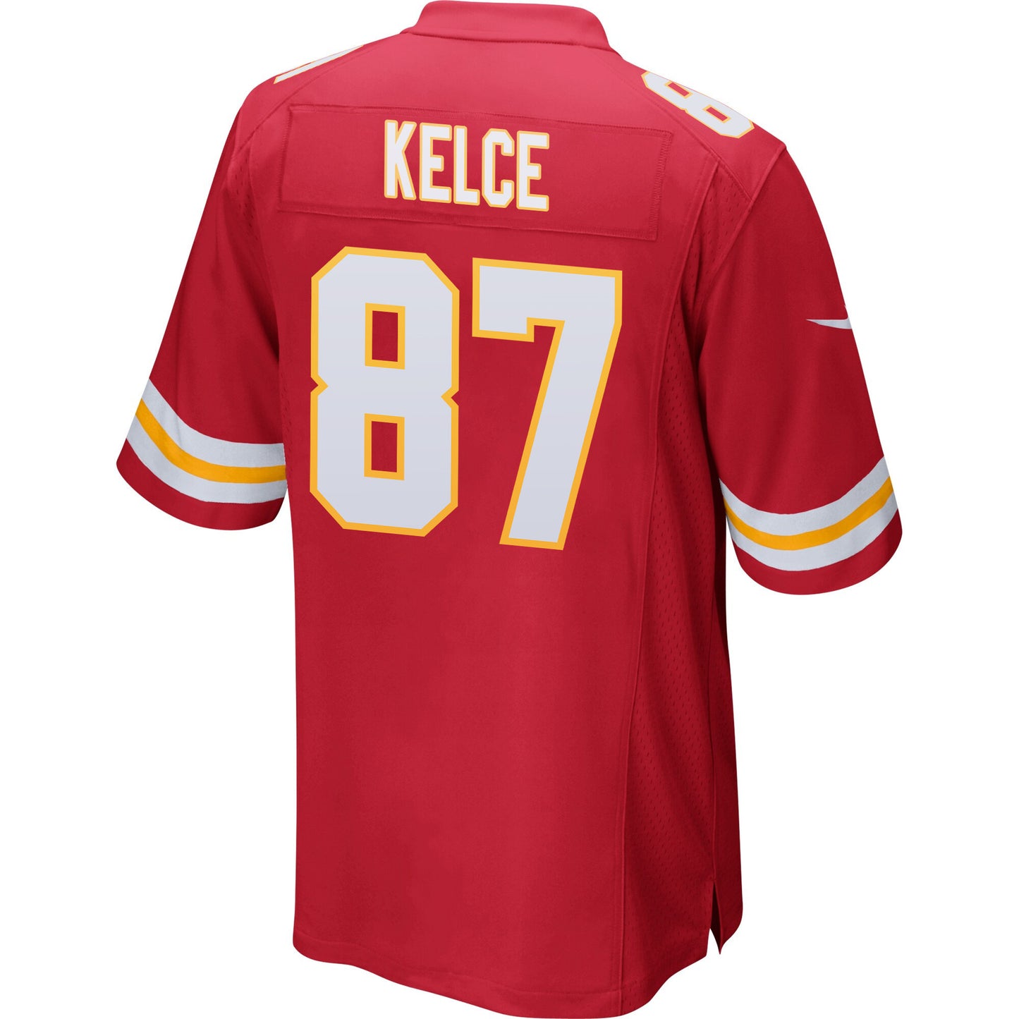 Travis Kelce 87 Kansas City Chiefs AFC Champions Patch Game Jersey – Red JS3068