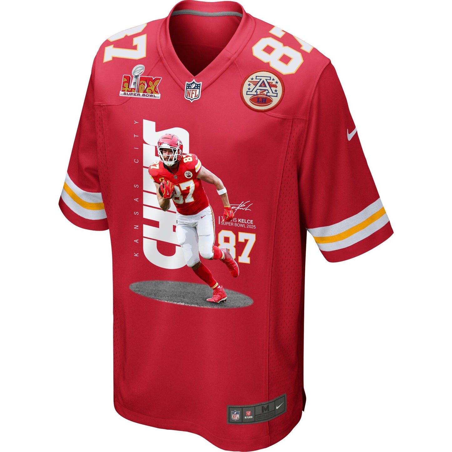 Travis Kelce 87 Kansas City Chiefs Big Yeti Game Jersey – Red JS9113