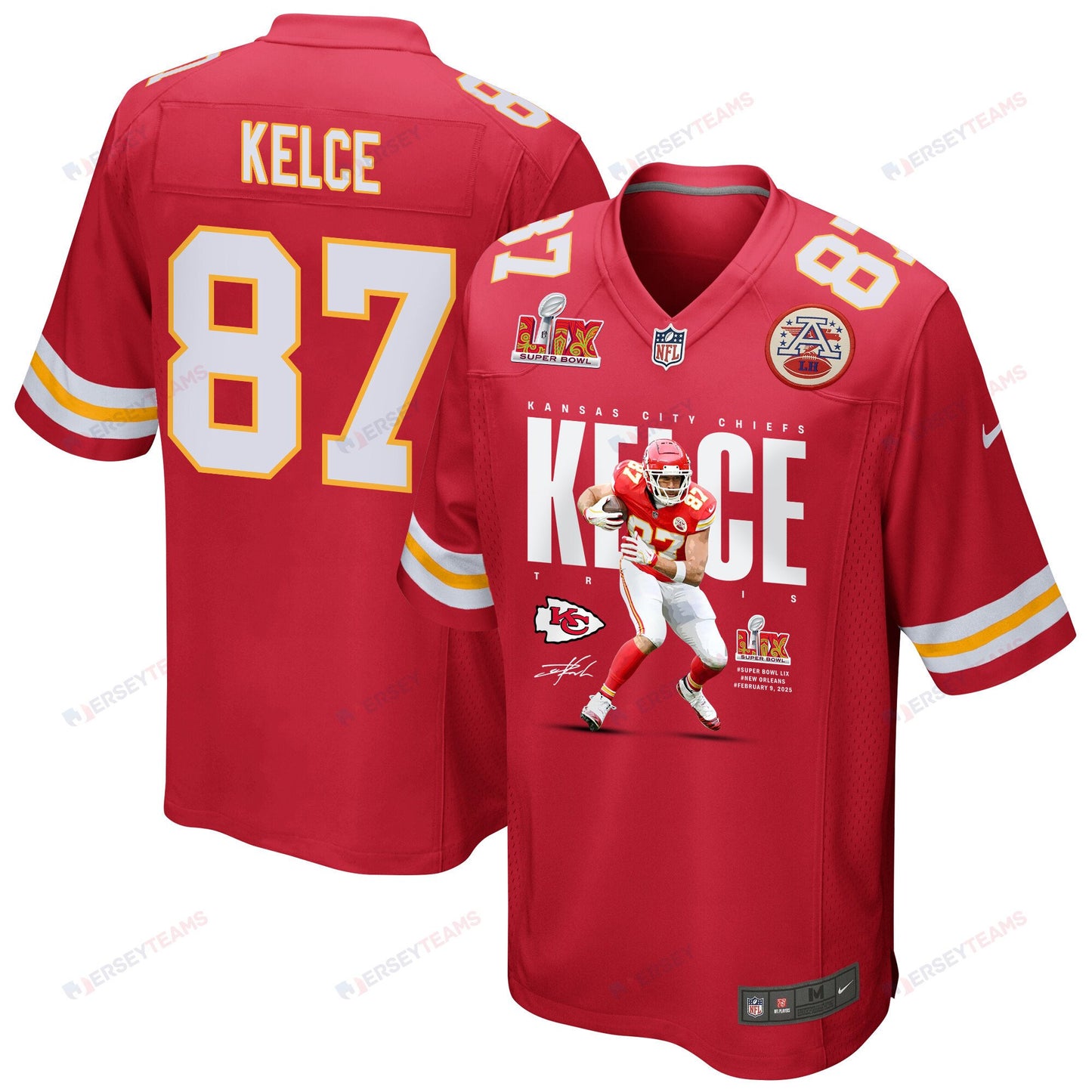 Travis Kelce 87 Kansas City Chiefs From Sea To Shining Kelce Game Jersey – Red JS6926