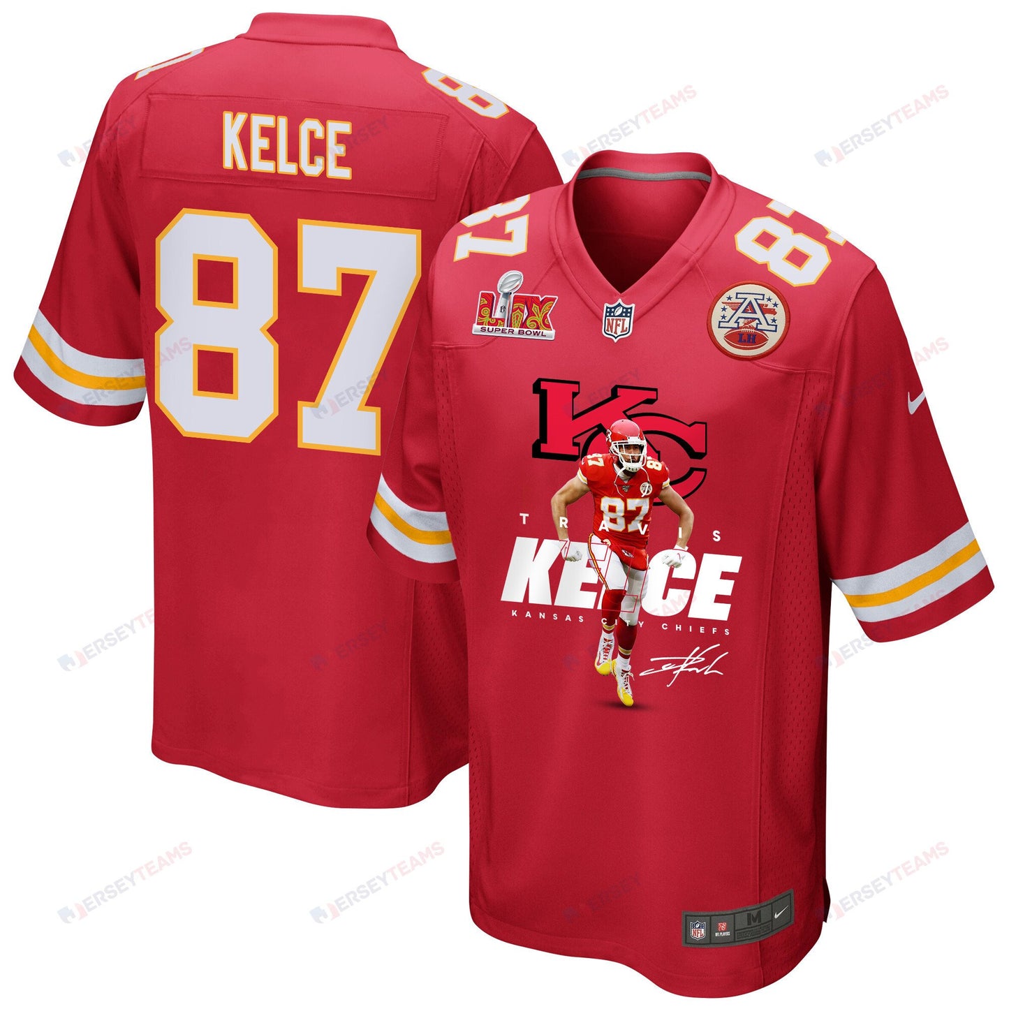 Travis Kelce 87 Kansas City Chiefs Kelce's Kingdom Game Jersey – Red JS7752
