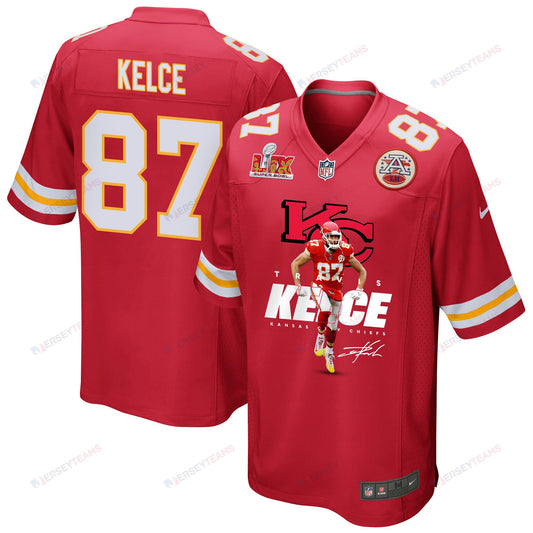 Travis Kelce 87 Kansas City Chiefs Kelce's Kingdom Game Jersey – Red JS7752