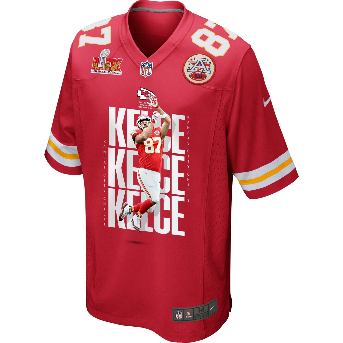 Travis Kelce 87 Kansas City Chiefs Oh Say Can You Kelce Game Jersey – Red JS3359