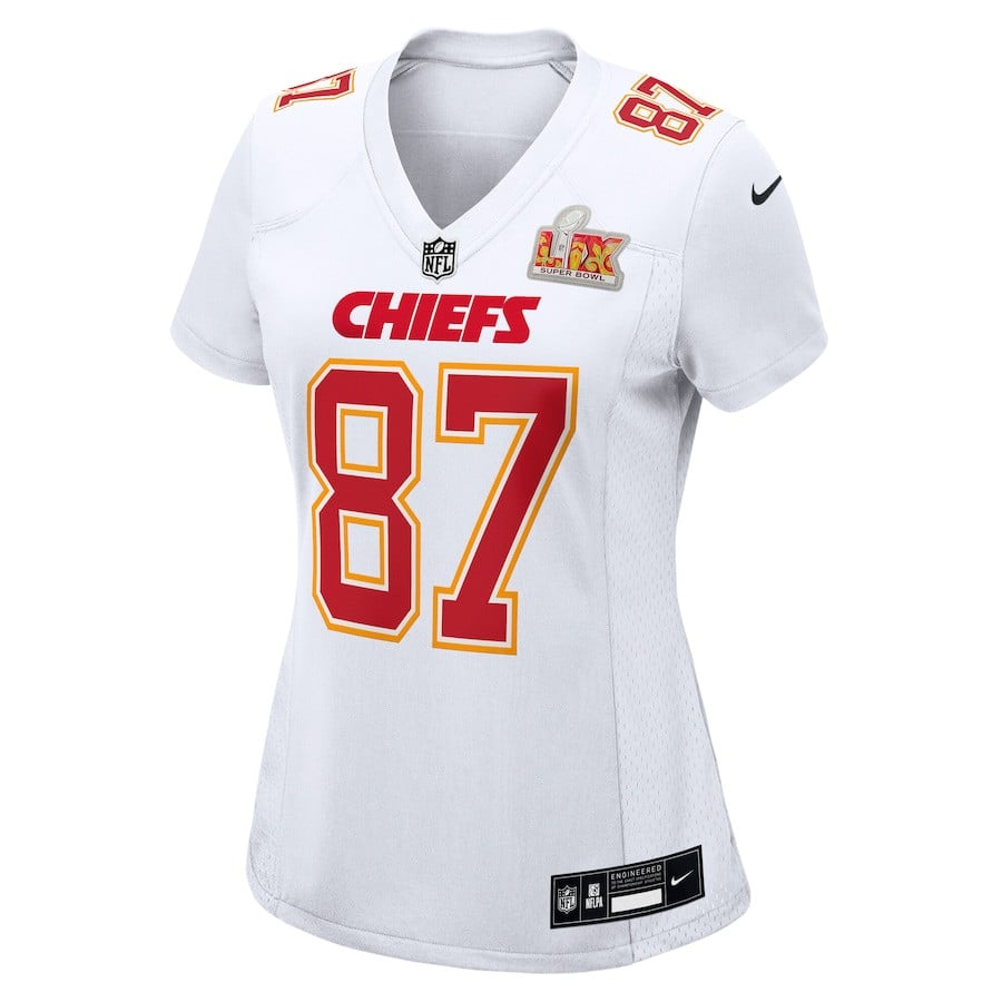 Travis Kelce 87 Kansas City Chiefs Super Bowl LIX Fashion Game Jersey – Tundra White JS2425