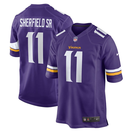 Trent Sherfield Sr. 11 Minnesota Vikings Game Jersey – Purple JS5951