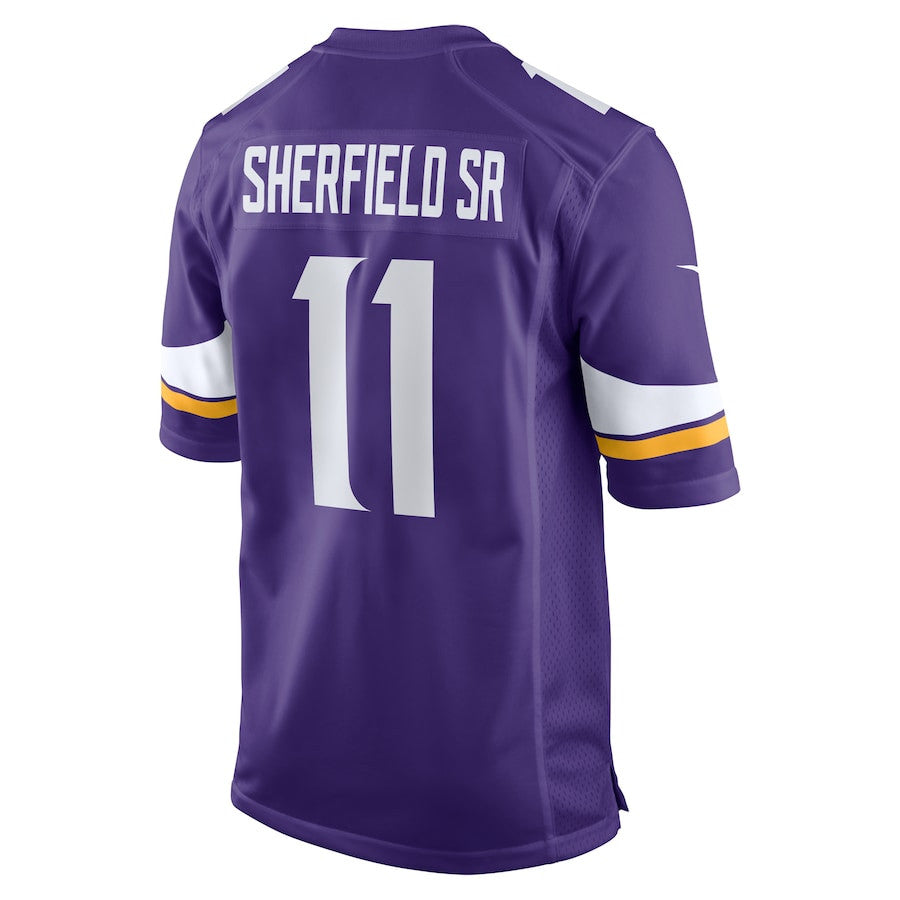 Trent Sherfield Sr. 11 Minnesota Vikings Game Jersey – Purple JS5951