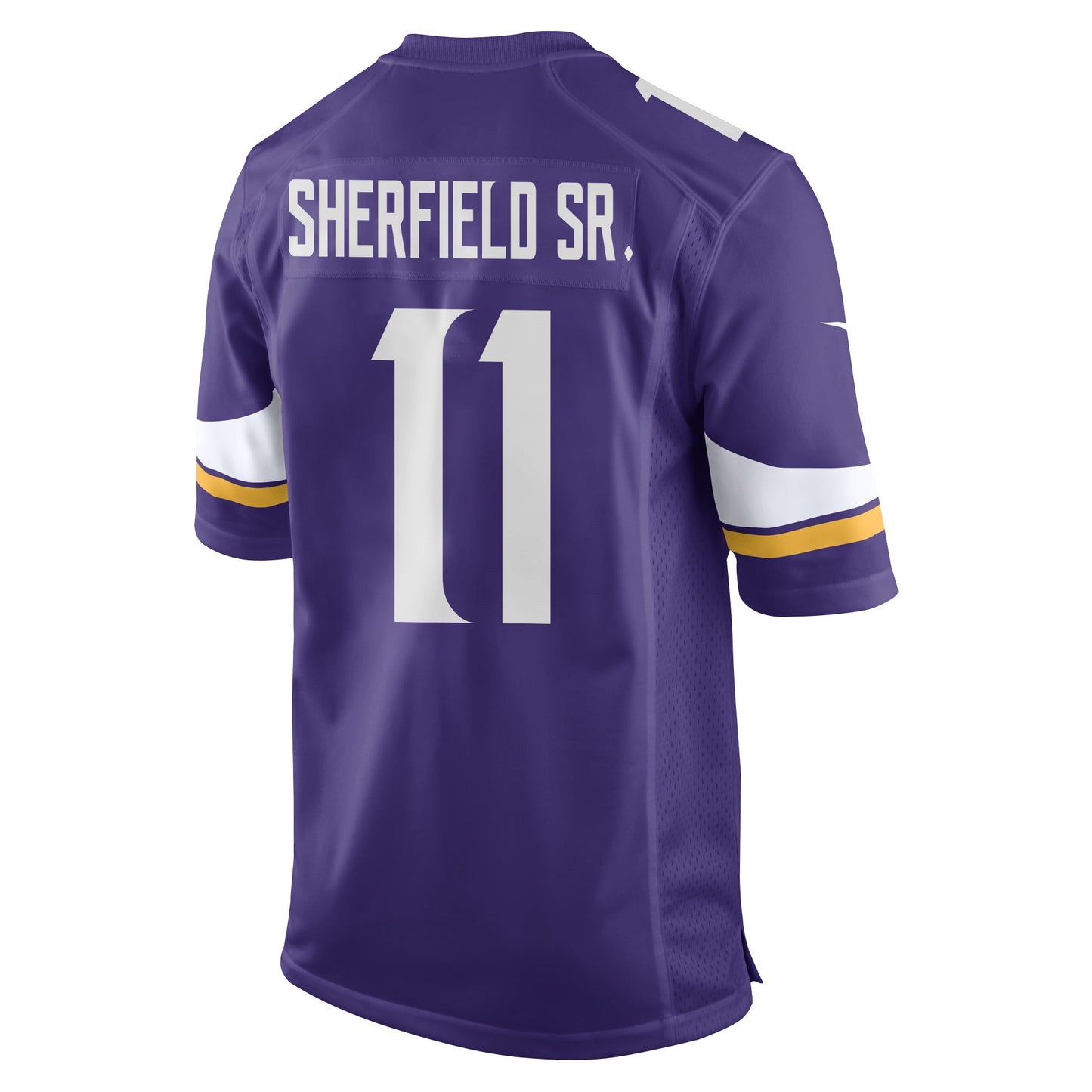 Trent Sherfield Sr. 11 Minnesota Vikings Super Bowl LIX New Orleans Patch Game Jersey – Purple JS8020