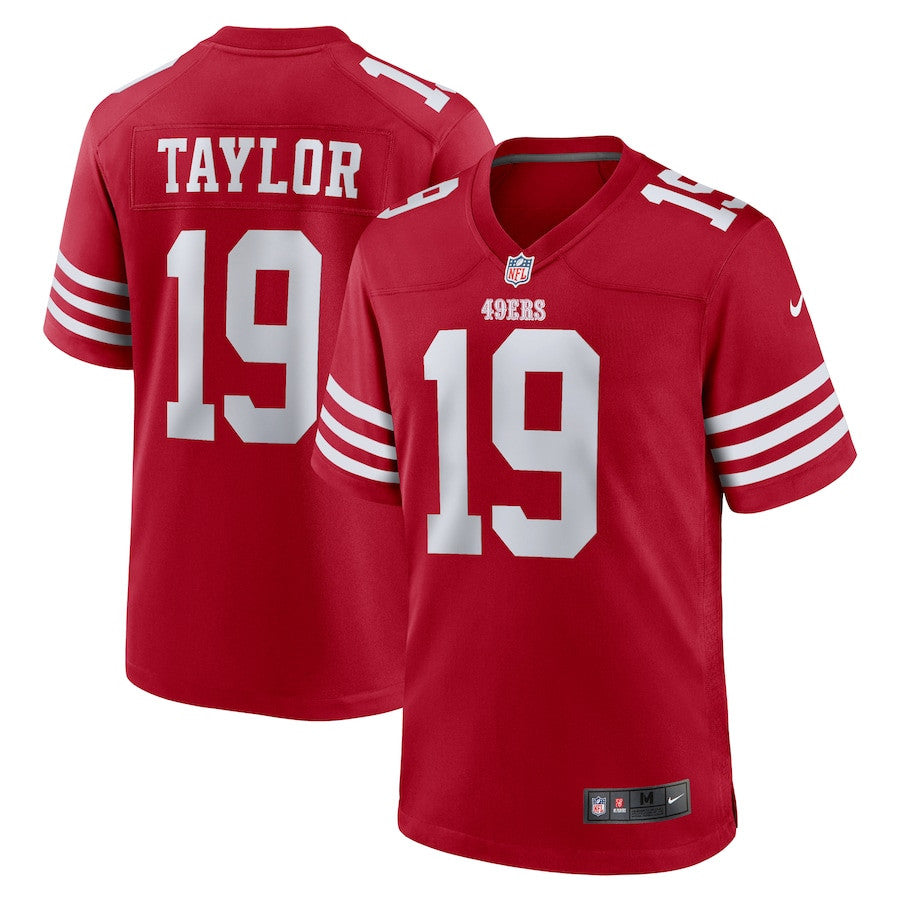 Trent Taylor 19 San Francisco 49ers Team Game Jersey – Scarlet JS1409