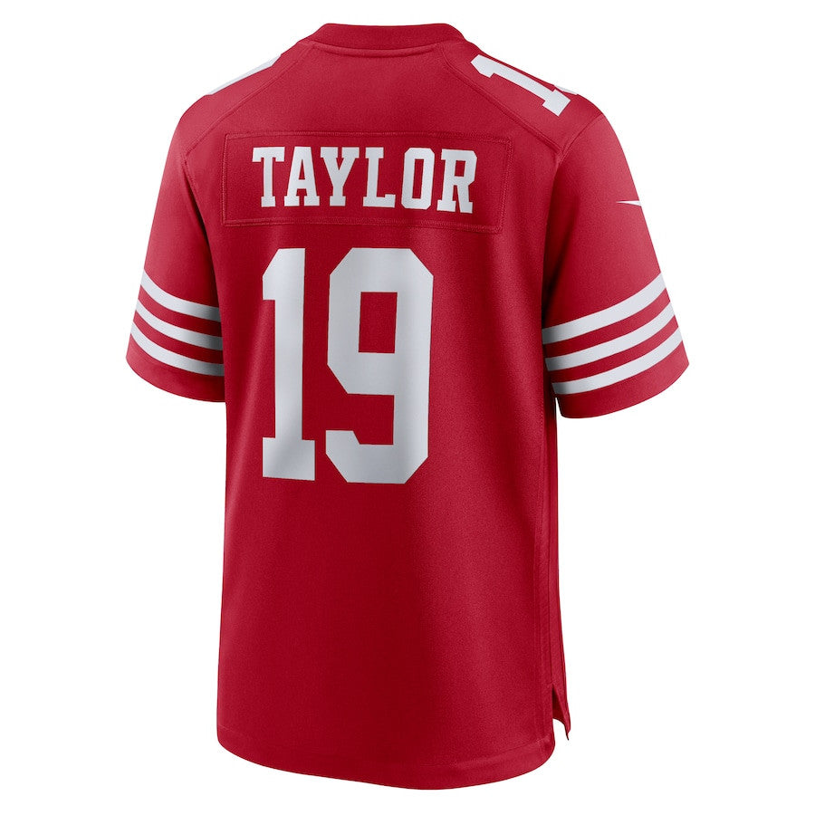 Trent Taylor 19 San Francisco 49ers Team Game Jersey – Scarlet JS1409