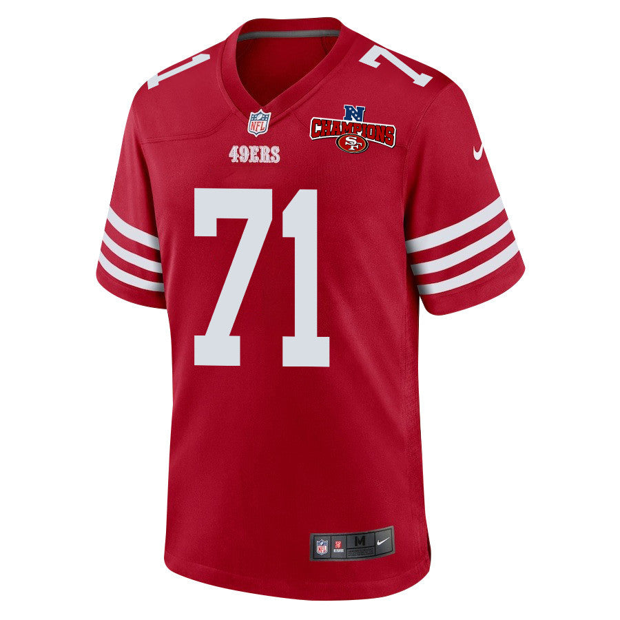 Trent Williams 71 San Francisco 49ers NFC Champions Patch Game Jersey – Scarlet JS3726