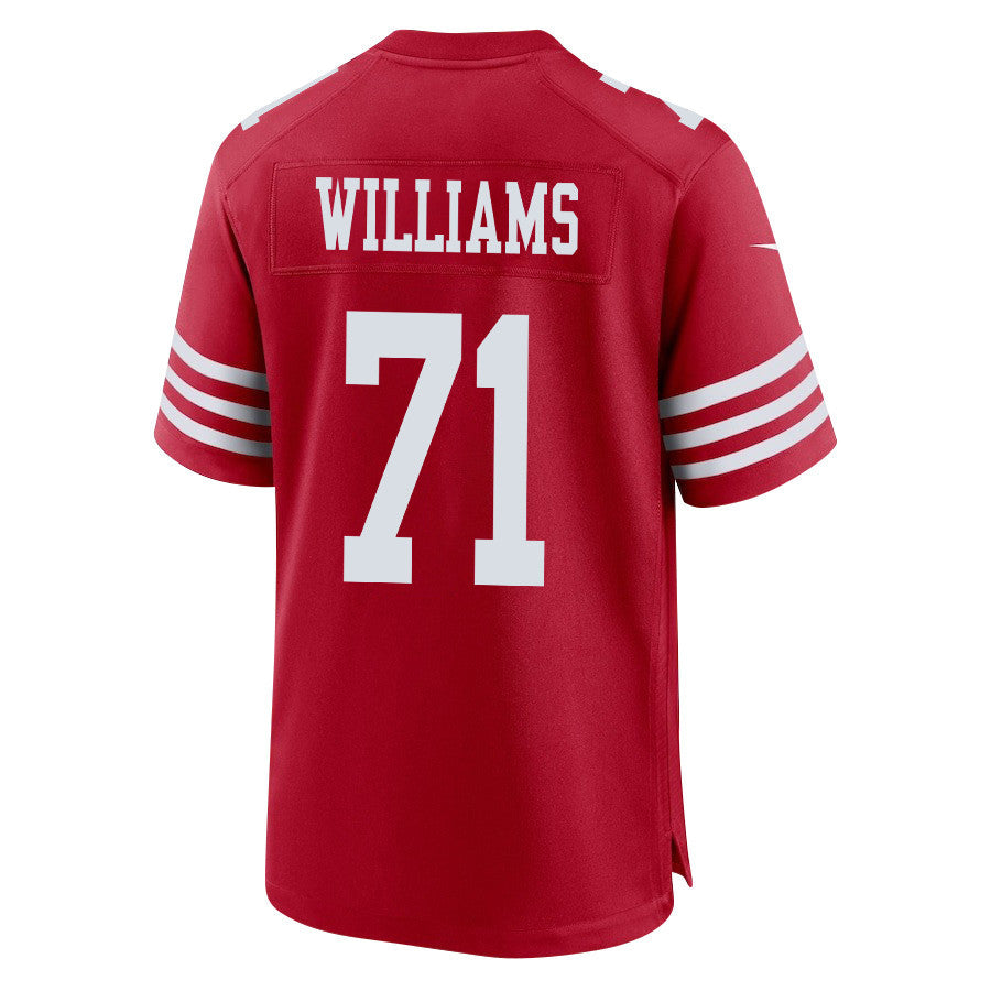 Trent Williams 71 San Francisco 49ers NFC Champions Patch Game Jersey – Scarlet JS3726