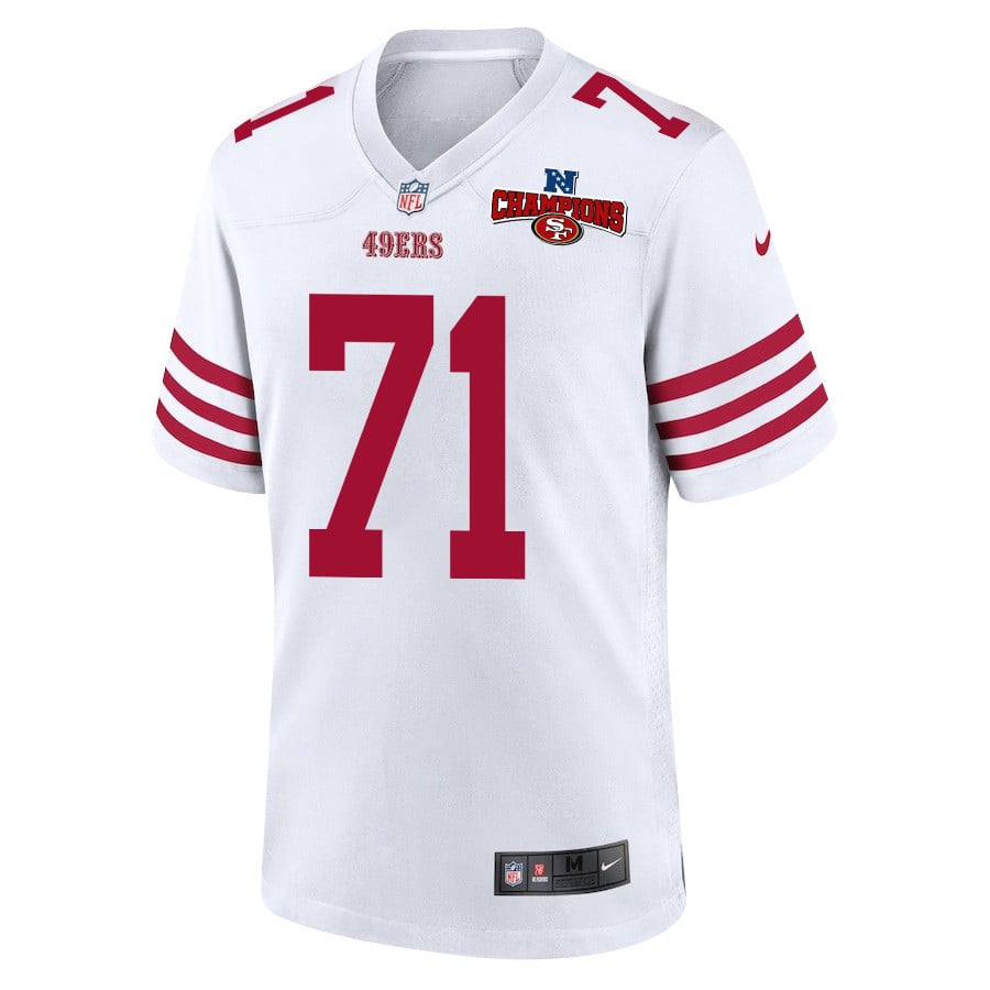 Trent Williams 71 San Francisco 49ers NFC Champions Patch Game Jersey – White JS8657