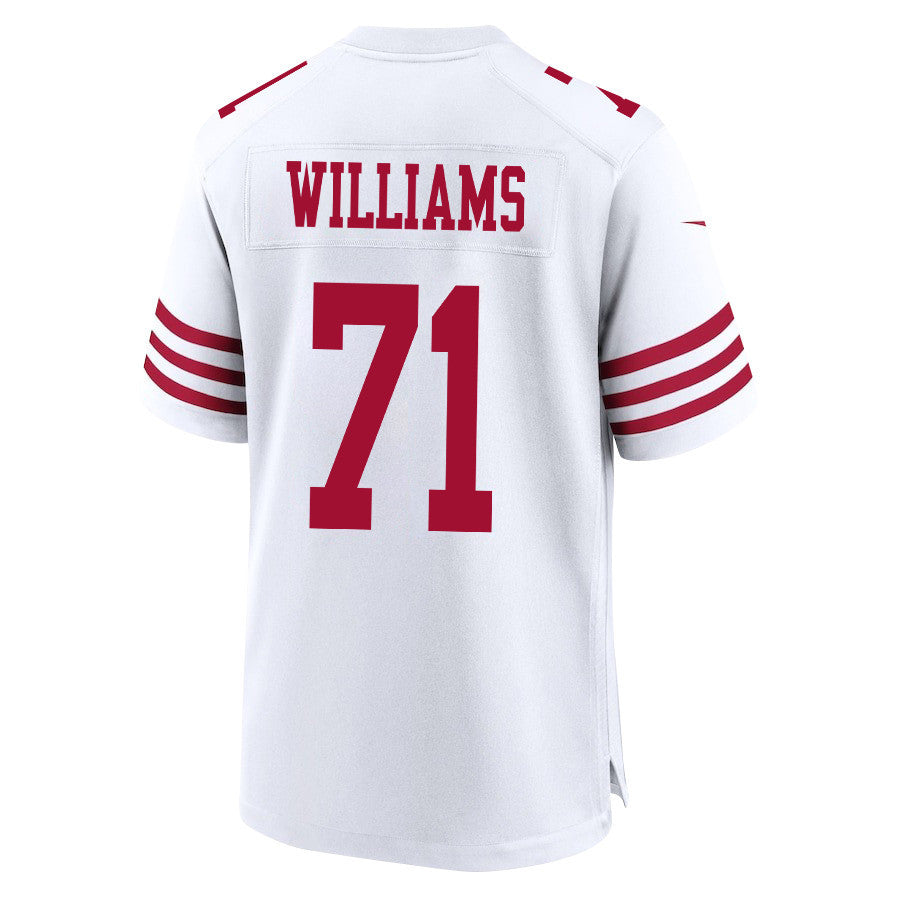Trent Williams 71 San Francisco 49ers Super Bowl LVIII Patch Game Jersey – White JS8925