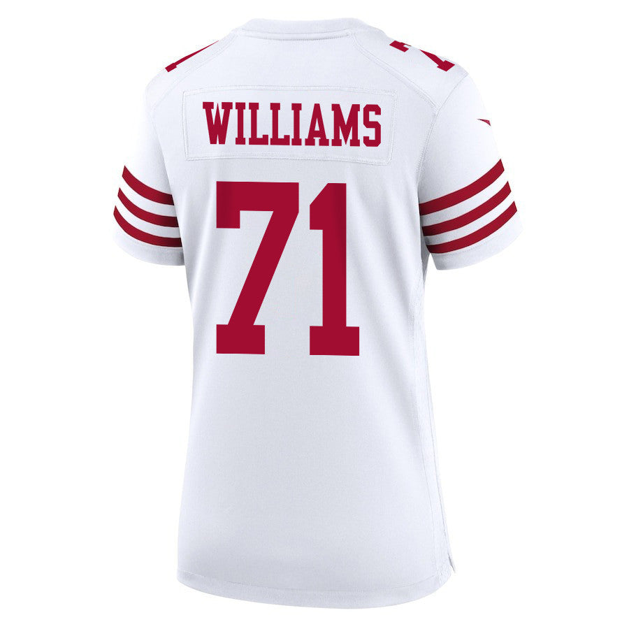 Trent Williams 71 San Francisco 49ers Super Bowl LVIII Patch Game Jersey – White JS9807