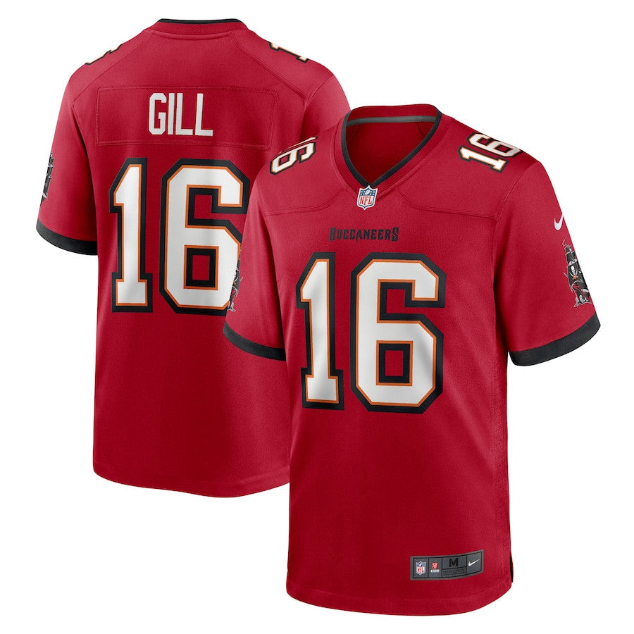 Trenton Gill 16 Tampa Bay Buccaneers Team Game Jersey – Red JS2609