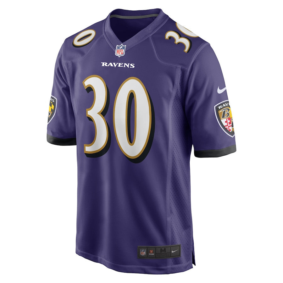 Trenton Simpson 30 Baltimore Ravens Game Jersey – Purple JS1984