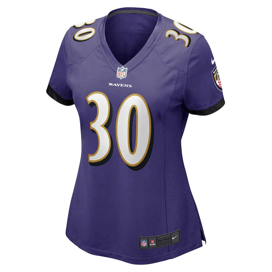 Trenton Simpson 30 Baltimore Ravens Game Jersey – Purple JS7581
