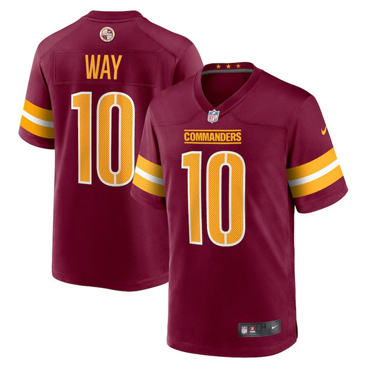 Tress Way 10 Washington Commanders Game Jersey – Burgundy JS9150