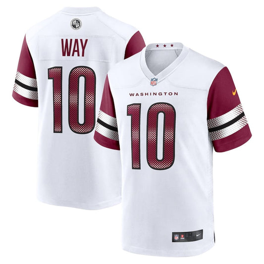 Tress Way 10 Washington Commanders Game Jersey – White JS5205