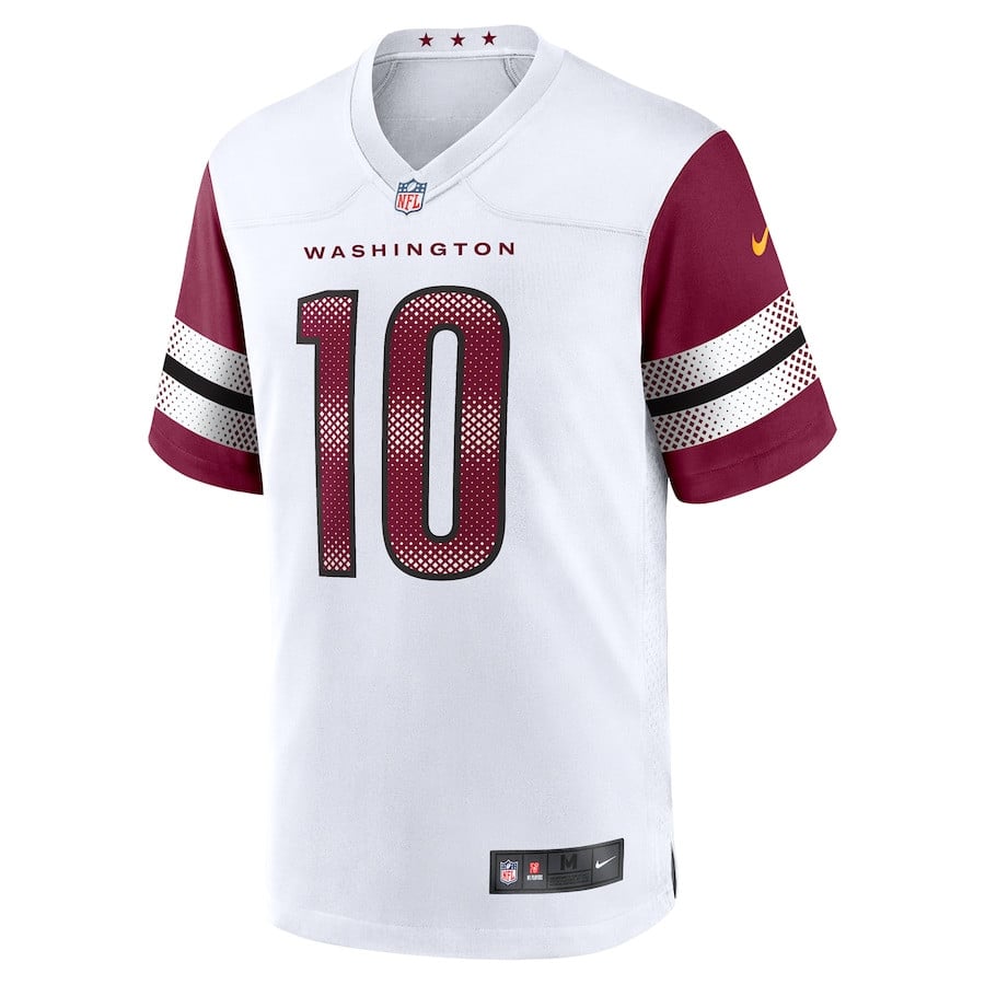 Tress Way 10 Washington Commanders Game Jersey – White JS5205
