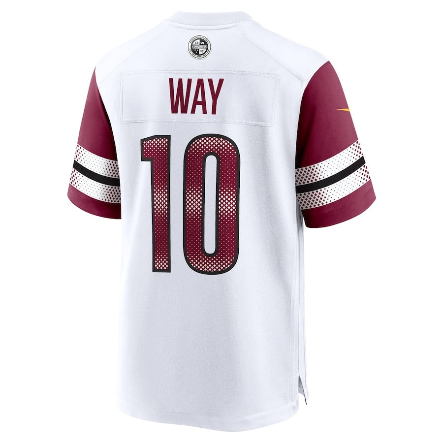 Tress Way 10 Washington Commanders Game Jersey – White JS5205