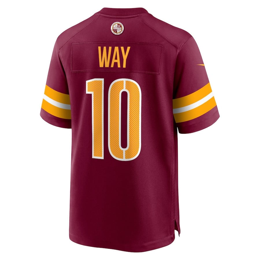 Tress Way #10 Washington Commanders Super Bowl LIX Jersey – – Burgundy JS4976