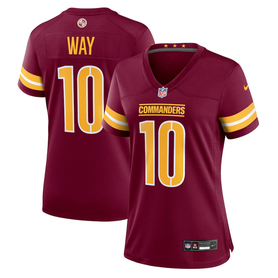 Tress Way 10 Washington Commanders Game Jersey – Burgundy JS5558