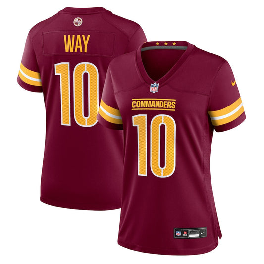 Tress Way 10 Washington Commanders Game Jersey – Burgundy JS5558