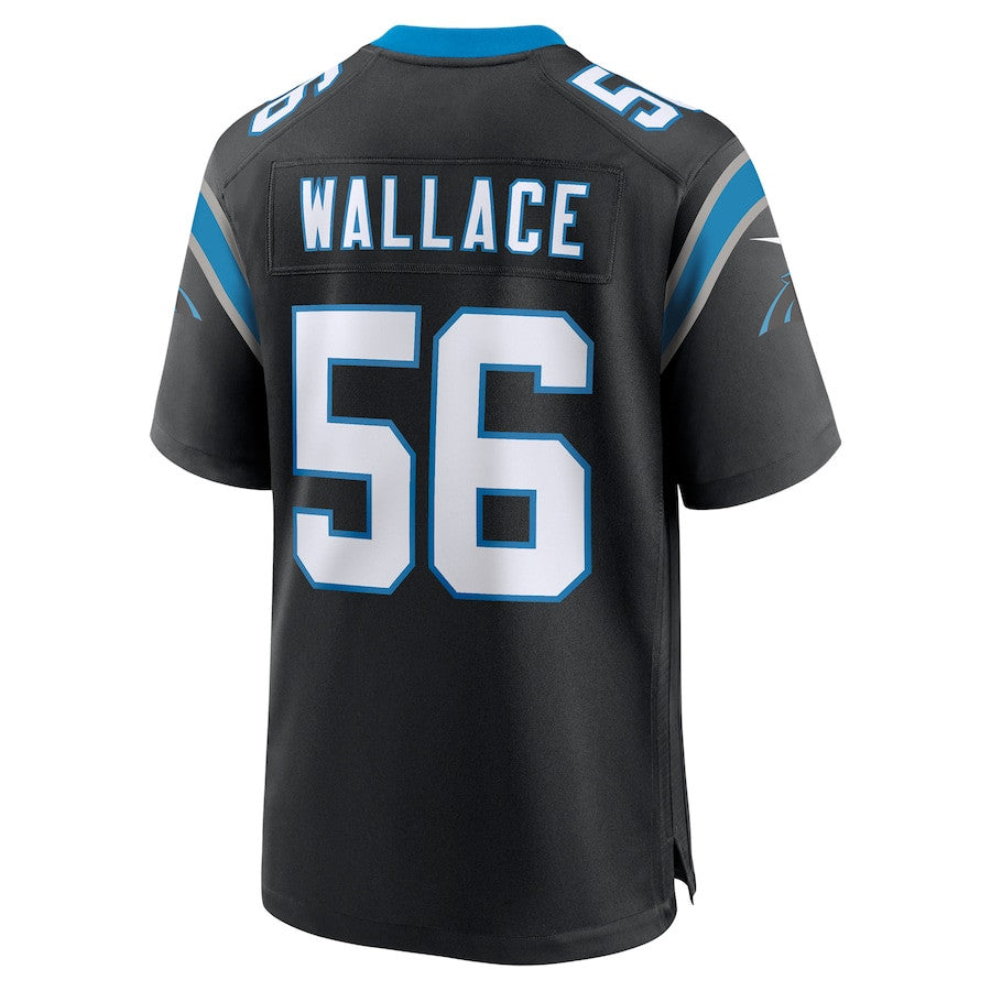 Trevin Wallace 56 Carolina Panthers Game Jersey – Black JS2303