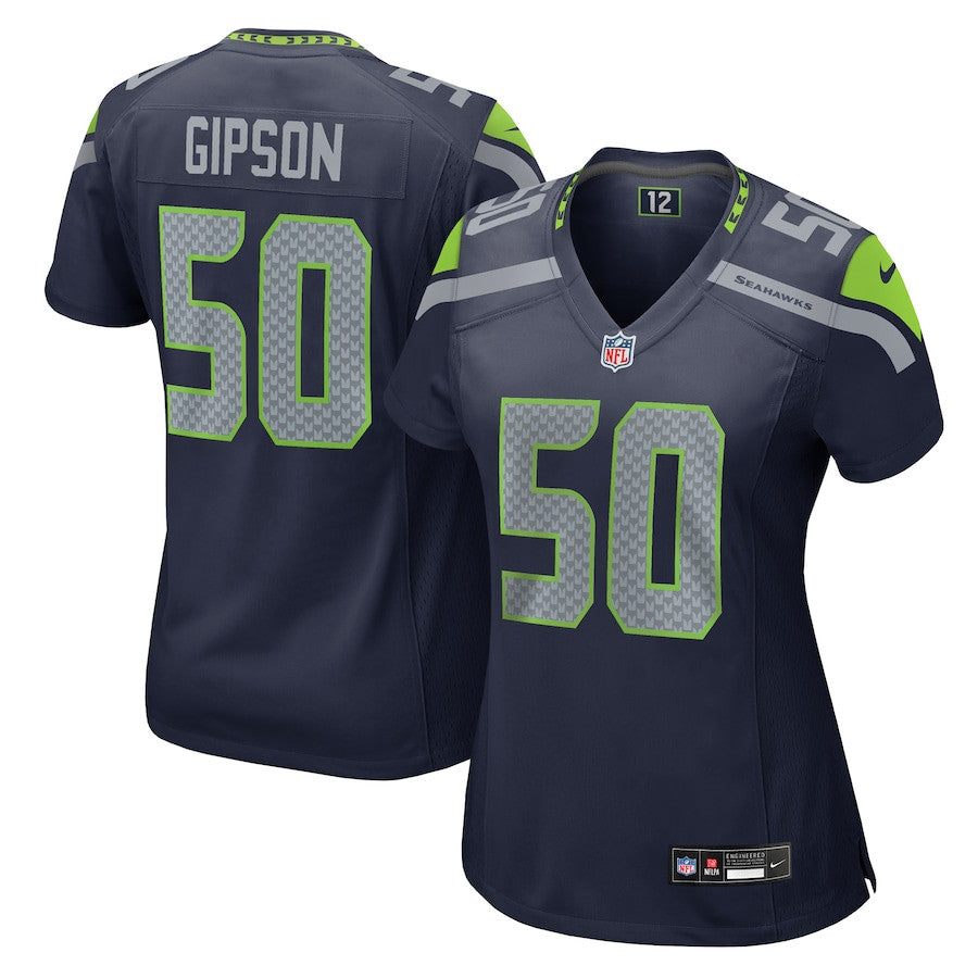 Trevis Gipson 50 Seattle Seahawks Team Game Jersey – College Navy JS8032