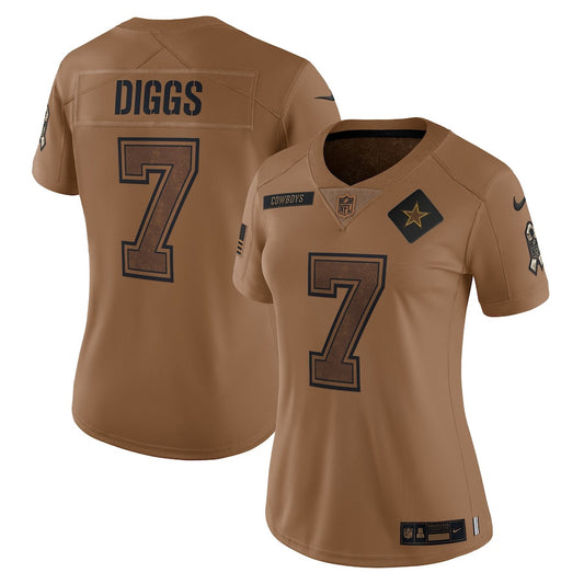 Trevon Diggs 7 Dallas Cowboys 2023 Salute To Service Limited Jersey – Brown JS2205