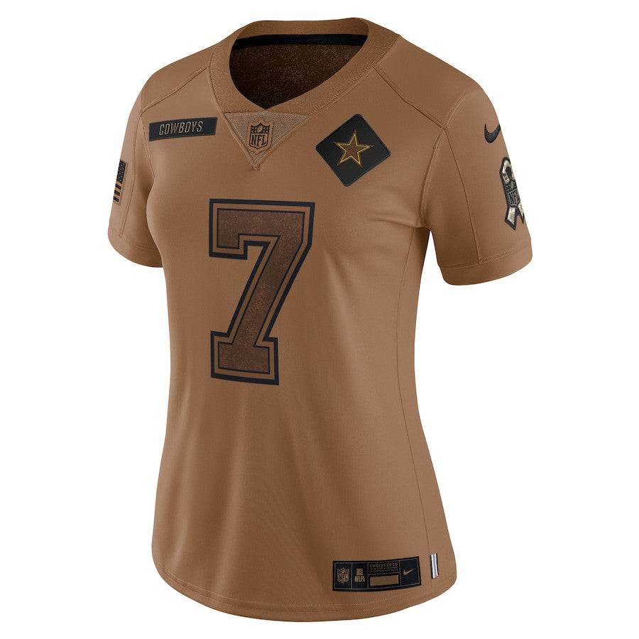 Trevon Diggs 7 Dallas Cowboys 2023 Salute To Service Limited Jersey – Brown JS2205