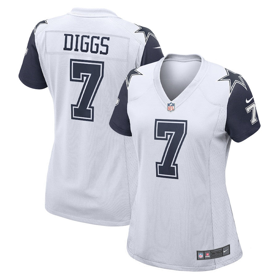Trevon Diggs 7 Dallas Cowboys Team Game Jersey – White JS3586
