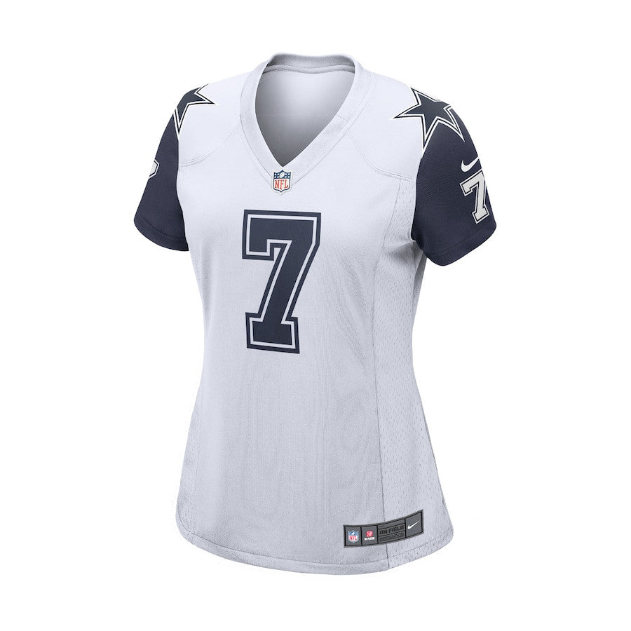 Trevon Diggs 7 Dallas Cowboys Team Game Jersey – White JS3586