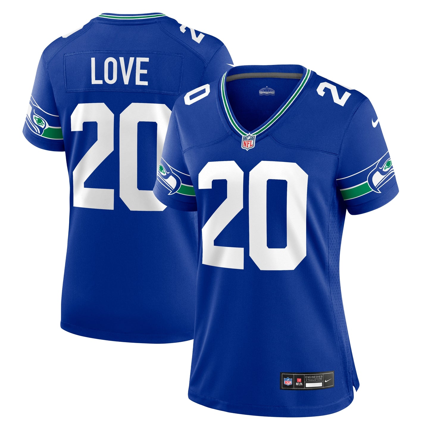 Seattle Seahawks Julian Love Royal Throwback Player Game Jersey JS6520