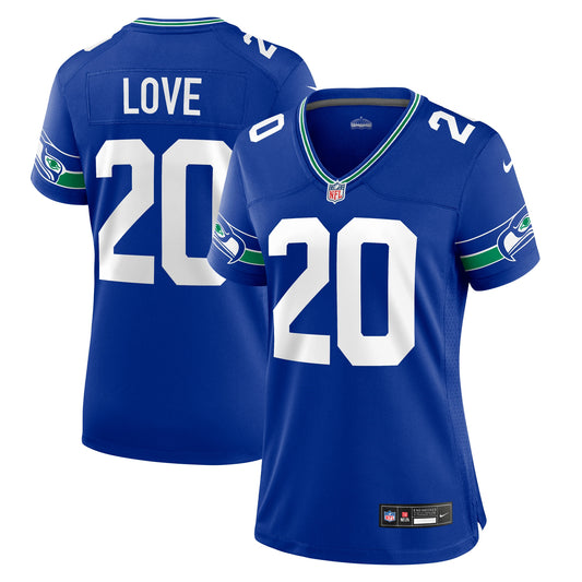 Seattle Seahawks Julian Love Royal Throwback Player Game Jersey JS6520