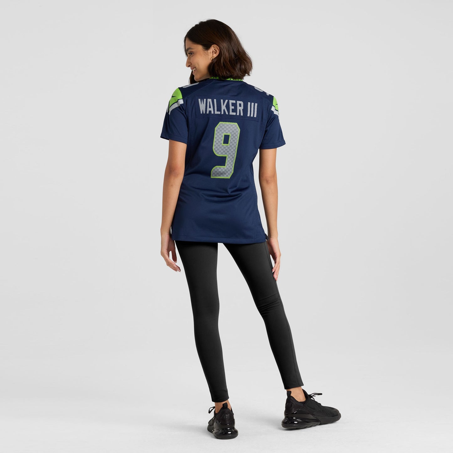 Seattle Seahawks Kenneth Walker III College Navy Team Game Jersey JS5410
