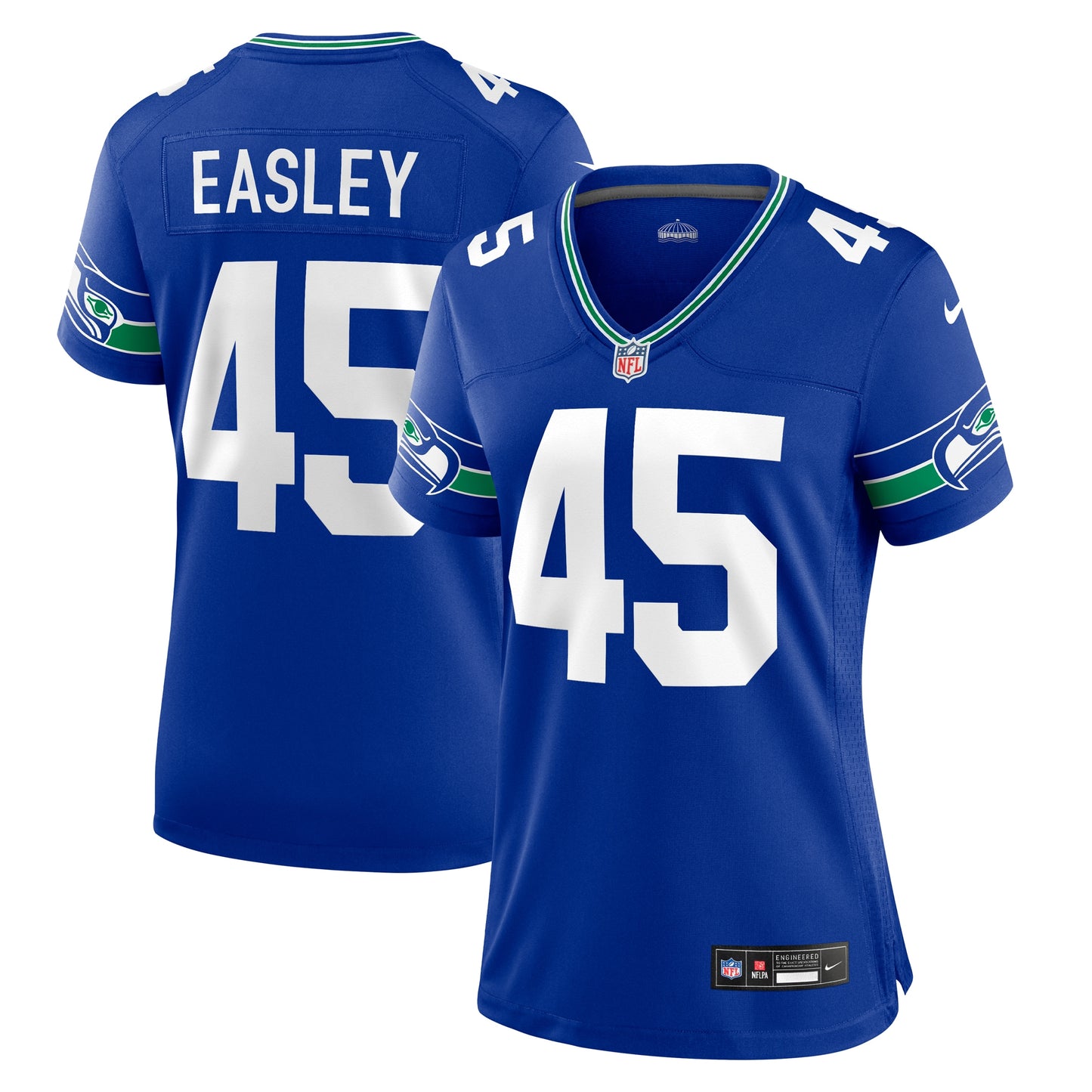 Seattle Seahawks Kenny Easley Royal Throwback Retired Player Game Jersey JS9052