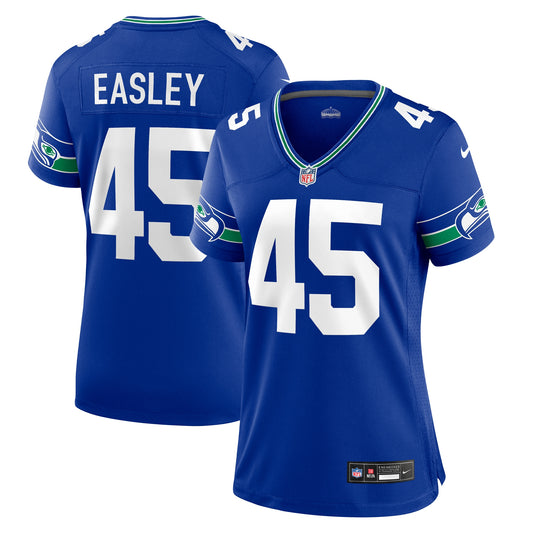 Seattle Seahawks Kenny Easley Royal Throwback Retired Player Game Jersey JS9052