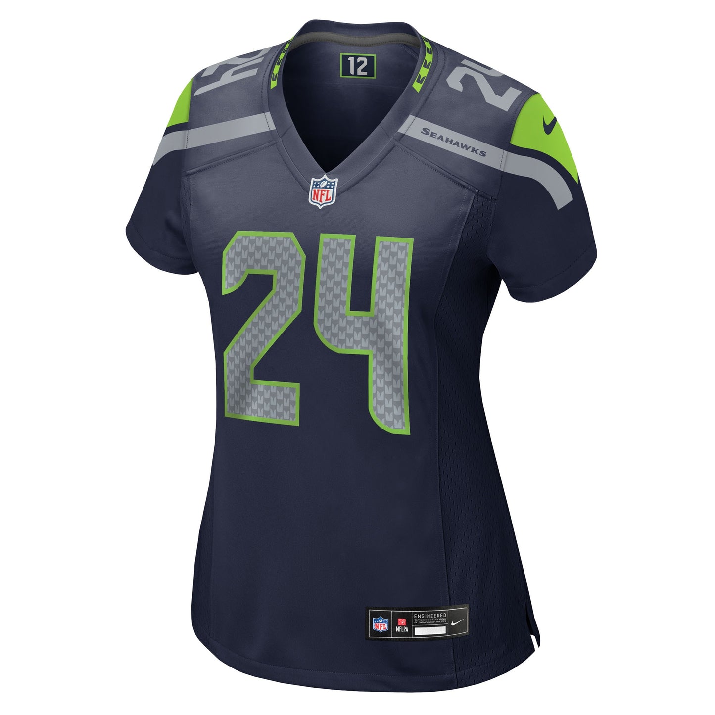 Seattle Seahawks K'Von Wallace College Navy Team Game Jersey JS9164
