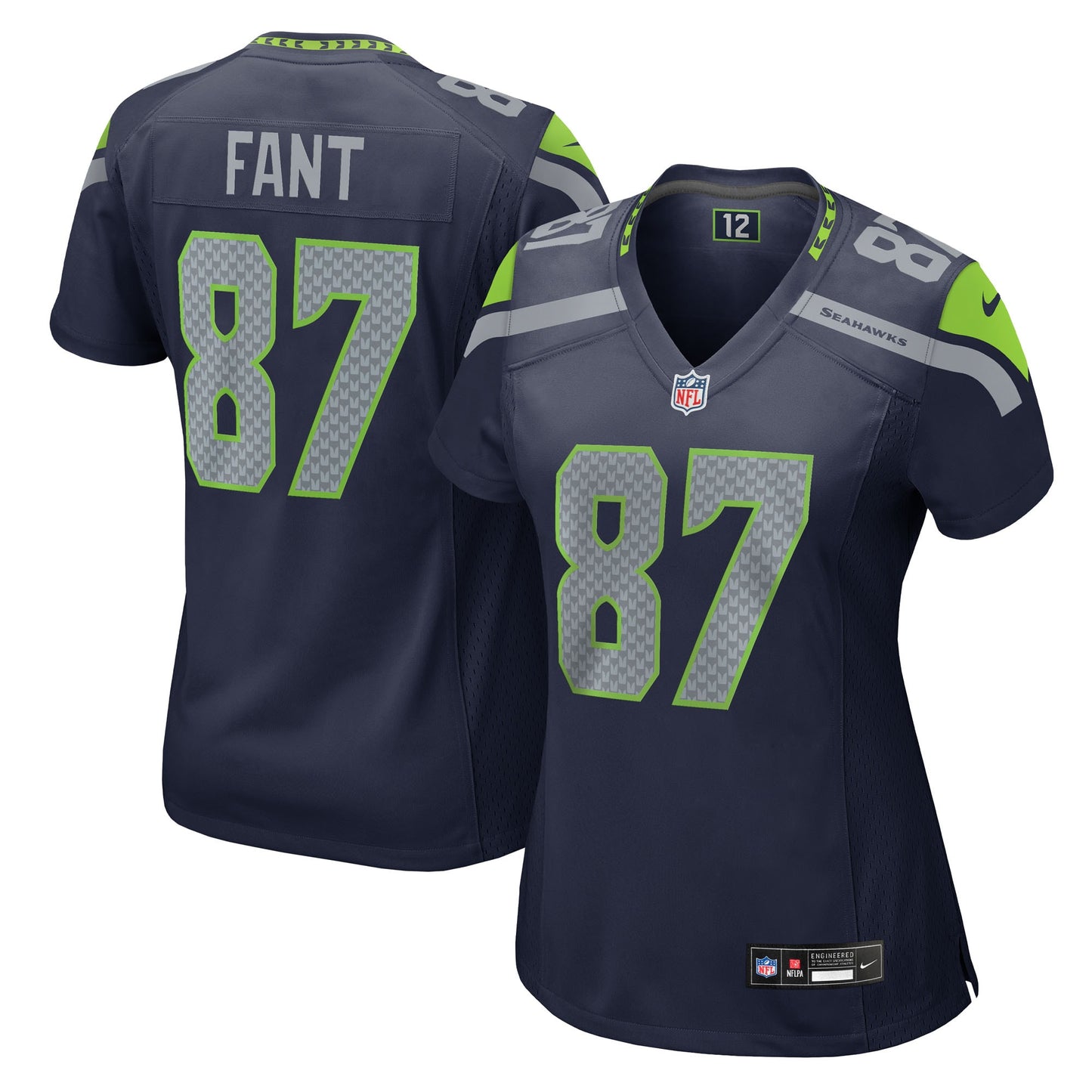 Seattle Seahawks Noah Fant College Navy Team Game Jersey JS8215