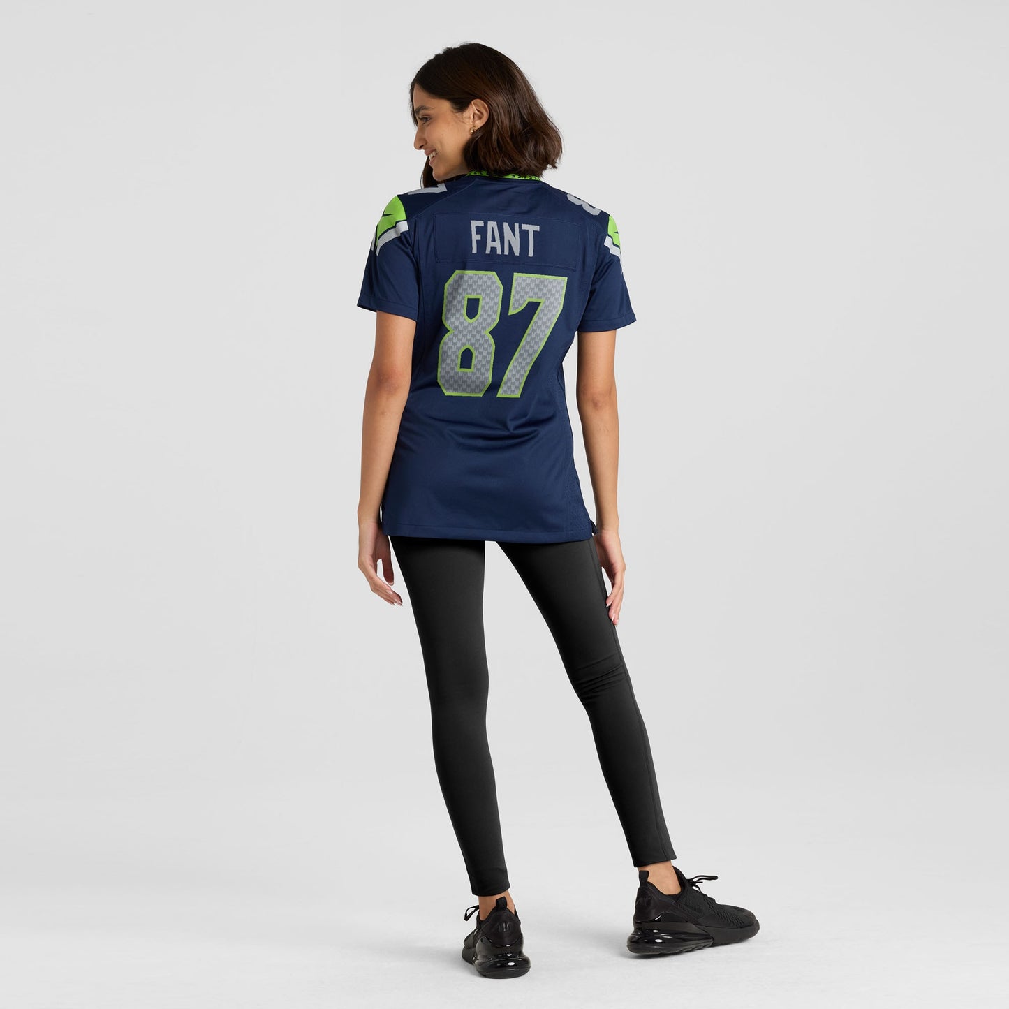 Seattle Seahawks Noah Fant College Navy Team Game Jersey JS8215