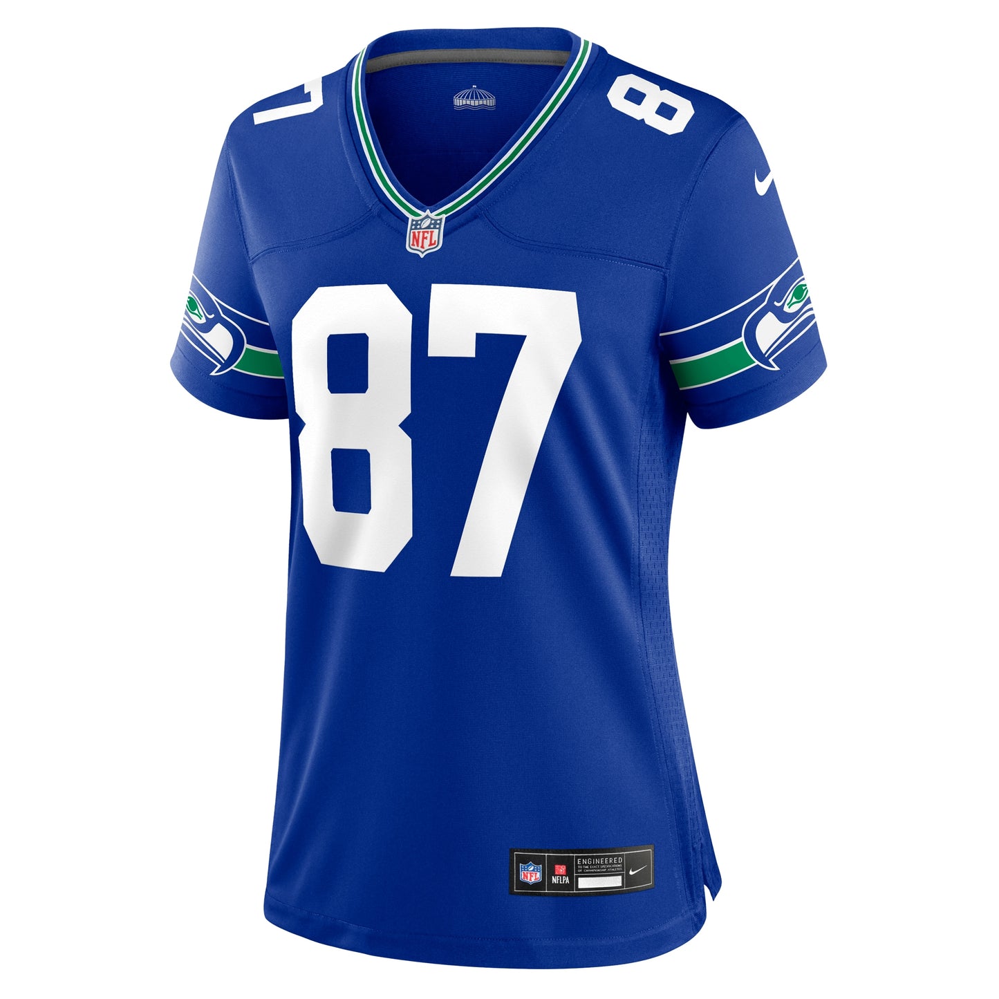 Seattle Seahawks Noah Fant Royal Throwback Player Game Jersey JS5403