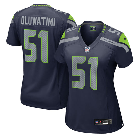 Seattle Seahawks Olu Oluwatimi College Navy Team Game Jersey JS9699